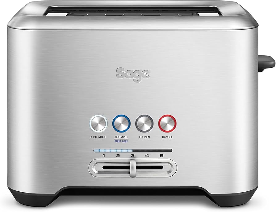Sage A Bit More Toaster 2 Slice Torradeira Aço Inoxidável Escovado