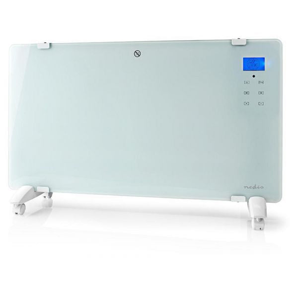 NEDIS CONVECTOR C/TERMOSTATO PAINEL VIDRO 1000W 2000W WHITE