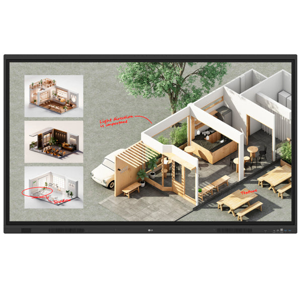LG LG 65TR3DQ – Monitor Profissional Interativo 65" | UHD 4K | Multi-Touch 50 Pontos | 400 cd/m²