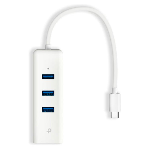 TP-Link Adaptador USB-C para Gigabit Ethernet com Hub USB 3.0 (3 Portas)