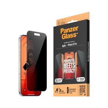 PANZERGLASS APPLE IPHONE 15 PRO 6.1" ULTRA WIDE FIT WITH APPLICATOR PRIVACY