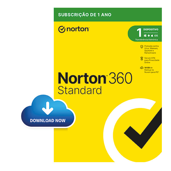 Norton 360 Standard – 1 Dispositivo – 1 Ano – Licença Eletrónica (ESD)