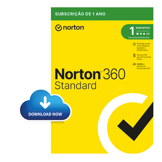 Norton 360 Standard – 1 Dispositivo – 1 Ano – Licença Eletrónica (ESD)