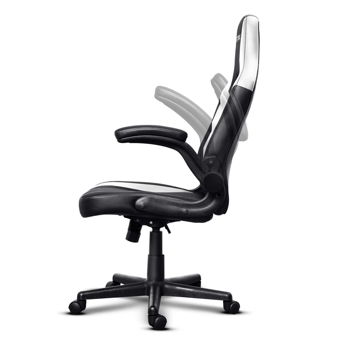 Trust GXT 703 Riye Cadeira Gamin Branca e Preta Ergonómica Ajustável