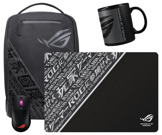 Pack ASUS ROG Crate – Rato ROG Keris + Mochila ROG BP15 + Caneca ROG