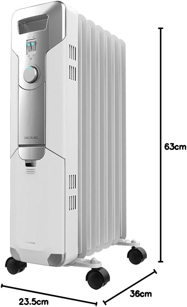 Cecotec ReadyWarm 7000 Radiador de Óleo 7 Corpos 1500W Prateado 15m²