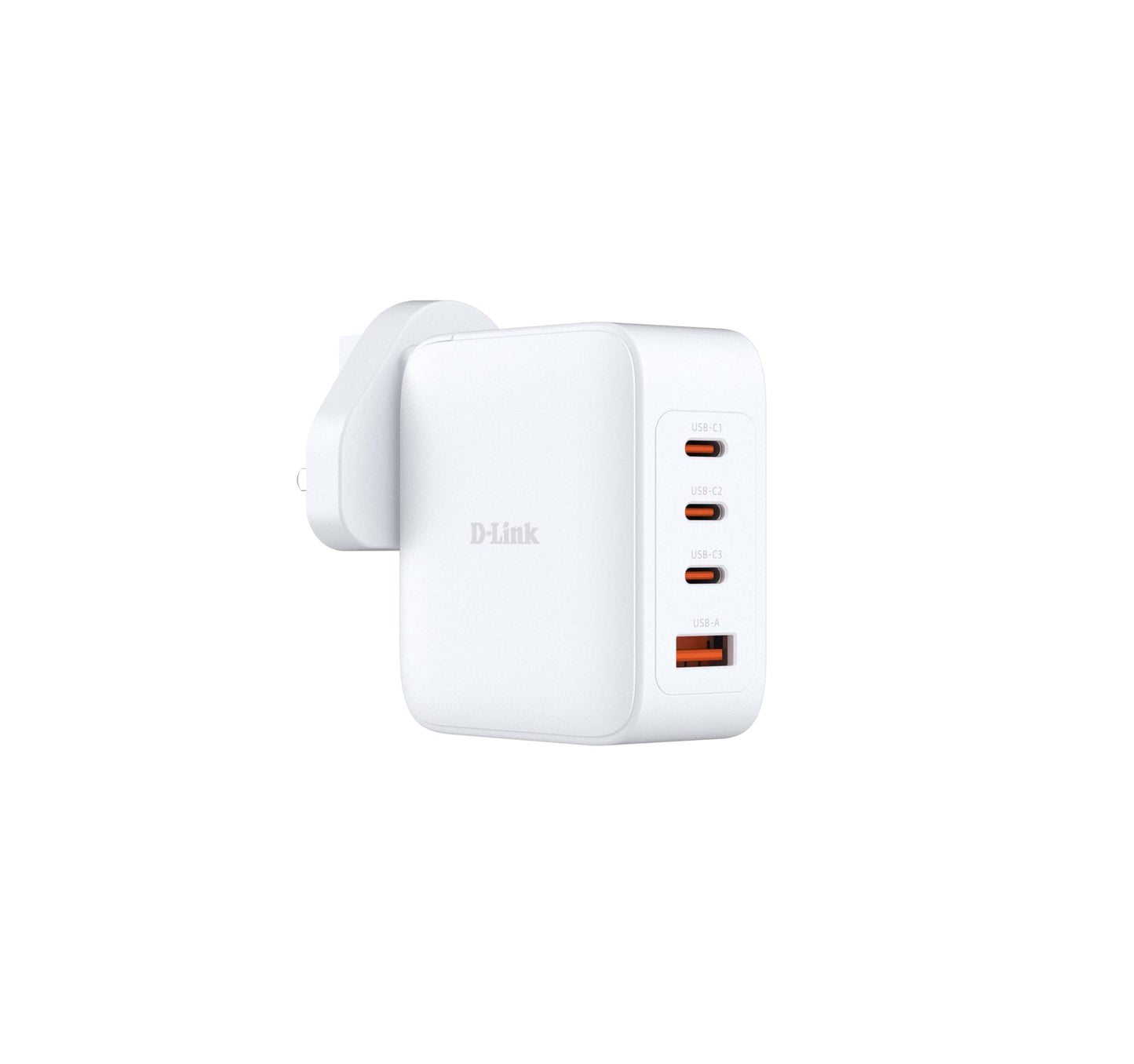 D-Link DCF-141/E Carregador GaN 140W 3x USB-C Carregamento Rápido