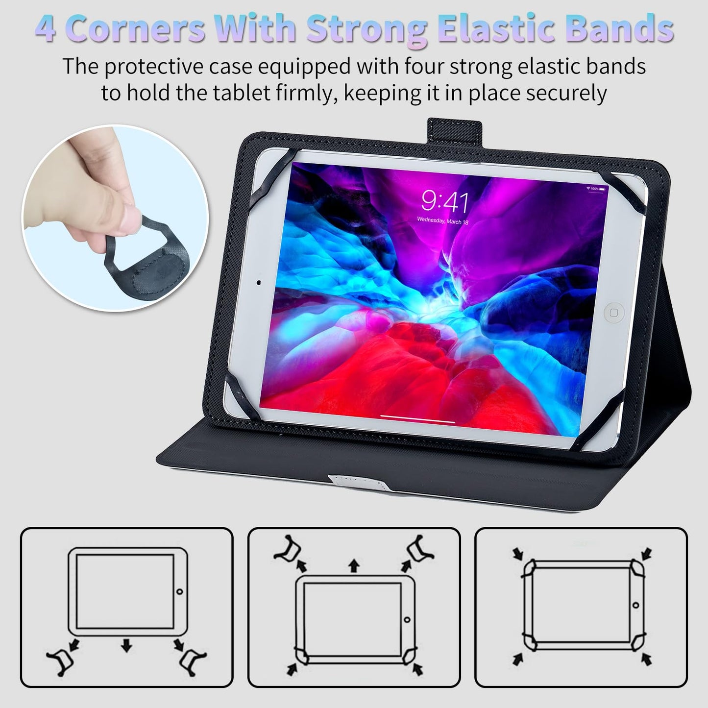 Lifetech Classic Capa Protetora para Tablet 10.1" Preta com Suporte