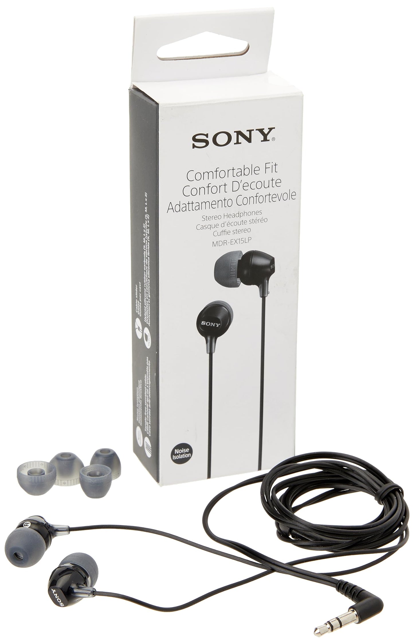 SONY AURICULARES IN-EAR PRETO MDREX15LPB