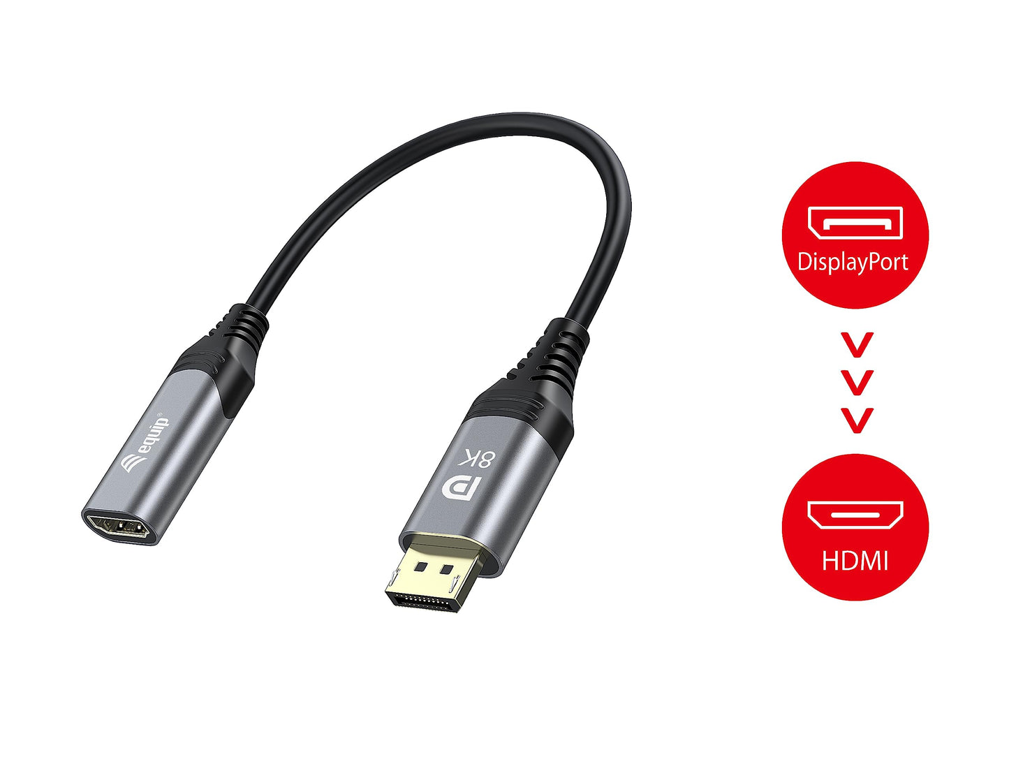 Equip 133446 — Cabo Adaptador DisplayPort para HDMI (0,15 m)