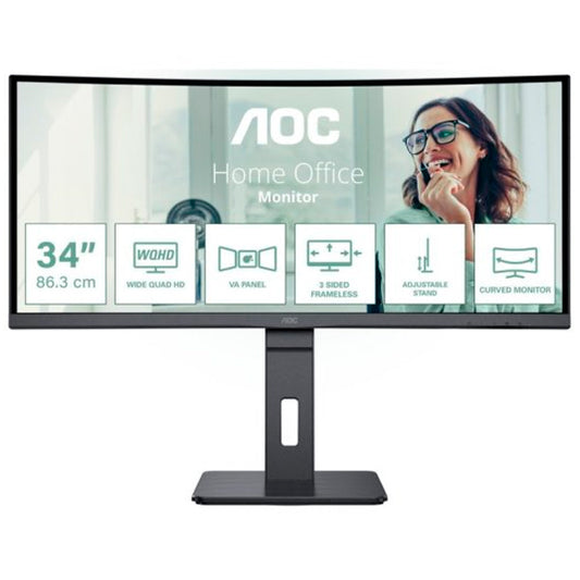 AOC CU34P3CV Monitor Curvo 34" WQHD 21:9 USB-C RJ45