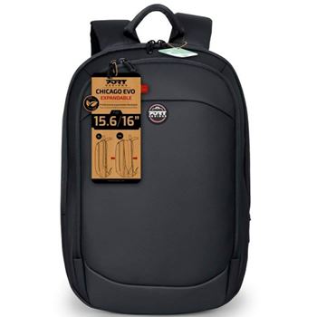 PORT MOCHILA ECO CHICAGO EVO EXPANDABLE 16" BLACK