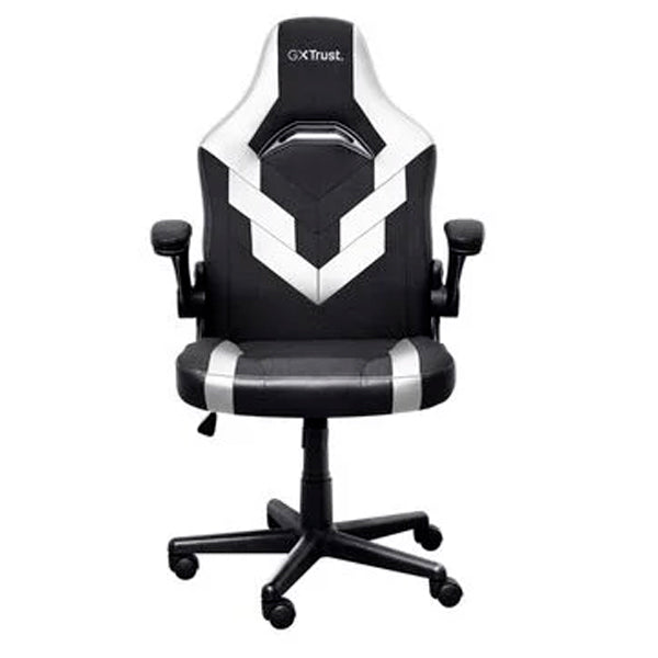 Trust GXT 703 Riye Cadeira Gamin Branca e Preta Ergonómica Ajustável