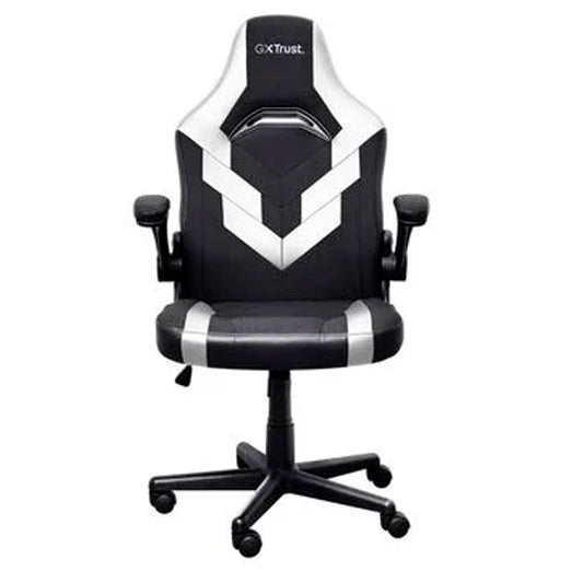 Trust GXT 703 Riye Cadeira Gamin Branca e Preta Ergonómica Ajustável