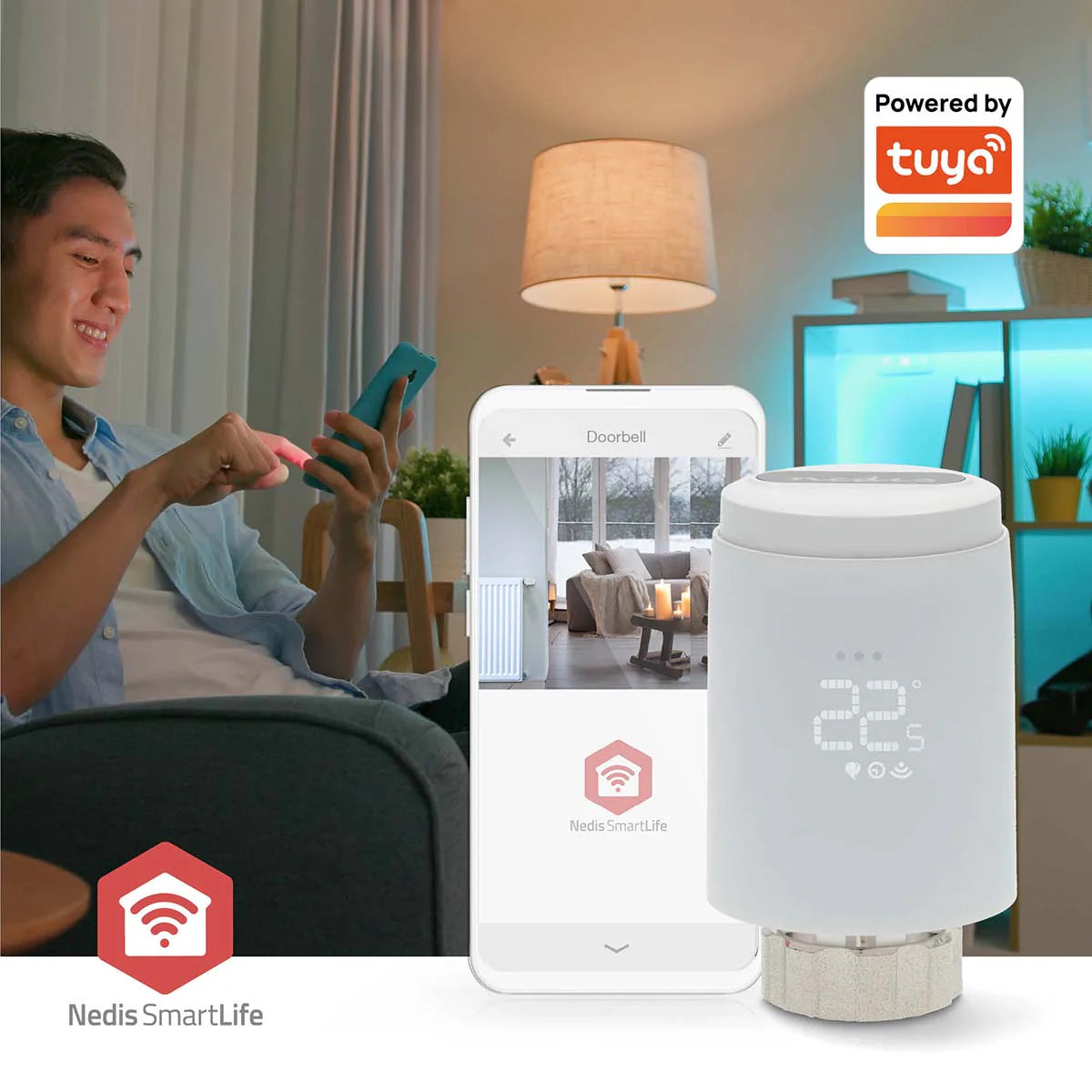 Nedis Zigbee SmartLife Termostato Inteligente para Radiador Aquecimento Central