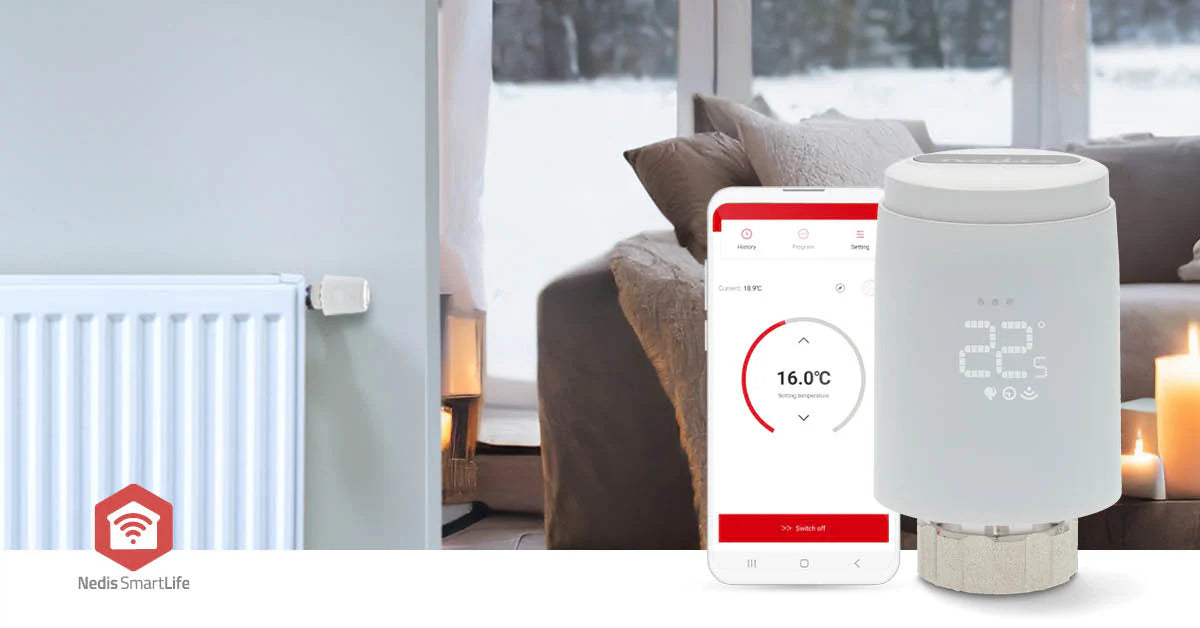 Nedis Zigbee SmartLife Termostato Inteligente para Radiador Aquecimento Central